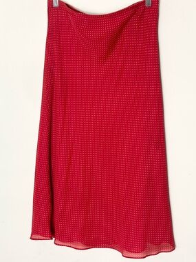 Vintage 90s necessary objects polka‎ dot skirt red large